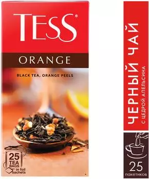 Чай черный Tess Orange с апельсином 25*1.5гс доставкой!
