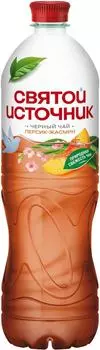 Чай Святой Источник холодный со вкусом персика и жасмина черный 1л