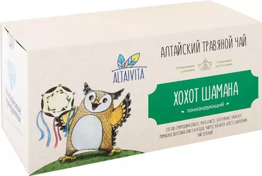 Чай травяной AltaiVita Хохот Шамана Тонизирующий 10*4г