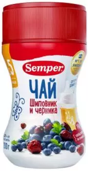 Чай травяной детский Semper Доброе утро Шиповник и черника с 5 месяцев 200г