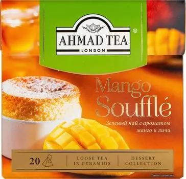 Чай зеленый Ahmad Tea Mango Souffle 20*1.8гс доставкой!