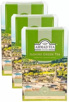 Чай зеленый Ahmad Tea с жасмином 100г (упаковка 3 шт.)