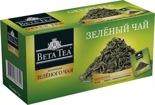 Чай зеленый Beta Tea 25*2г - Vprok.ru Перекрёсток