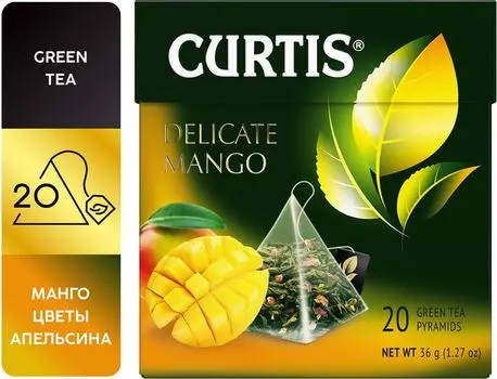 Чай зеленый Curtis Delicate Mango 20*1.8гс доставкой!