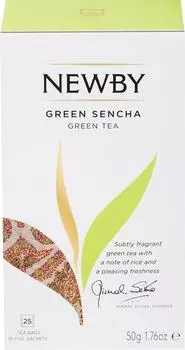 Чай зеленый Newby Green Sencha 25*2г. Доставим до двери!