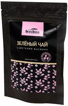 Чай зеленый ВкусВилл с цветками жасмина 50г