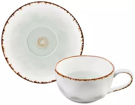 Чайная пара Elan Gallery Кантри Голубая 250мл