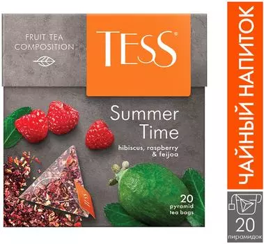 Чайный напиток Tess Summer гибискус с малиной и ароматом фейхоа 20*1.8г