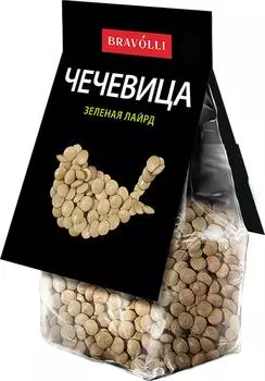 Чечевица Bravolli! зеленая лайрд 350г