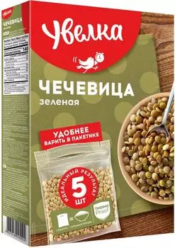 Чечевица Увелка зеленая 5пак*80г - Vprok.ru Перекрёсток