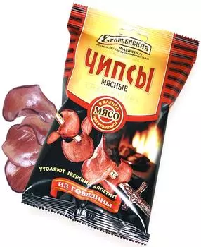 Чипсы Егорьевская мясные из говядины 30гс доставкой!