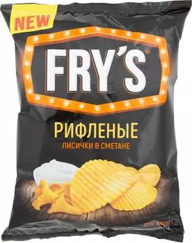Чипсы Frys Рифленые Лисички в сметане 130г