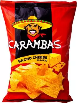 Чипсы кукурузные Carambas Nacho cheese 150гс доставкой!