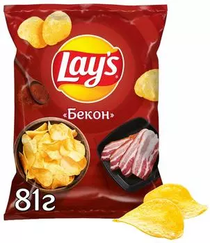 Чипсы Lays Бекон 81г