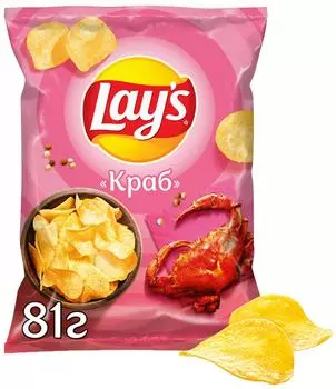Чипсы Lays Краб 81г