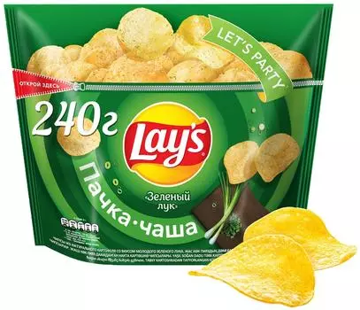 Чипсы Lays Молодой Зеленый Лук 240г