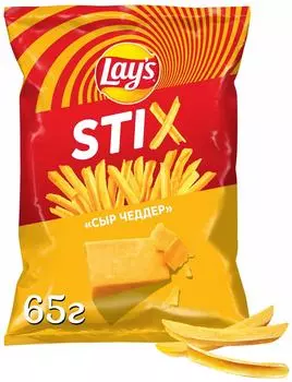Чипсы Lays STIX Сыр Чеддер 65г