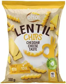 Чипсы OHO! с сырным вкусом Cheddar 100г