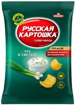 Чипсы Русская картошка Сметана и зеленый лук 50г