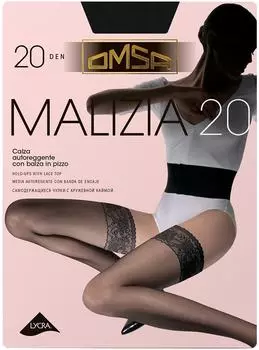 Чулки Omsa Malizia 20 Nero Черные Размер 4с доставкой!