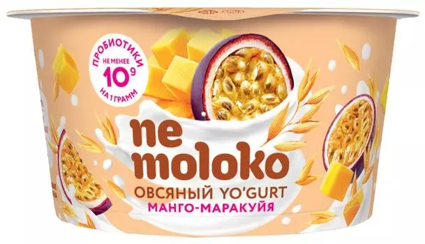 Десерт Nemoloko овсяный Манго-маракуйя 130гс доставкой!