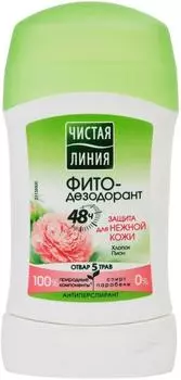 Дезодорант-антиперспирант Чистая Линия Защита для нежной кожи 40мл