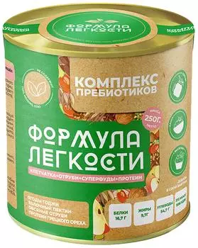 Добавка пищевая Формула легкости Овсяные отруби + Броколли + Протеин миндальный + Виграсс 250г