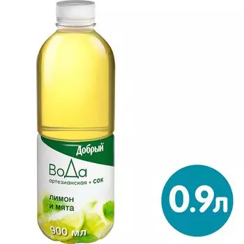 Добрый Вода + Сок с лимоном и мятой 900мл