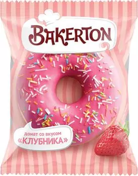 Донат Bakerton Клубника глазированный 58г