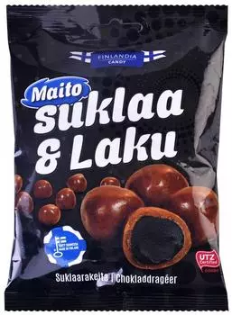 Драже Finlandia Candy в молочном шоколаде со вкусом лакрицы 120г
