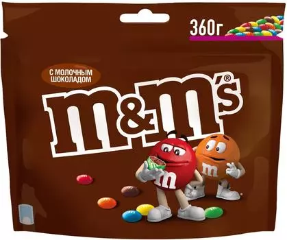 Драже M&amp;Ms с молочным шоколадом 360г