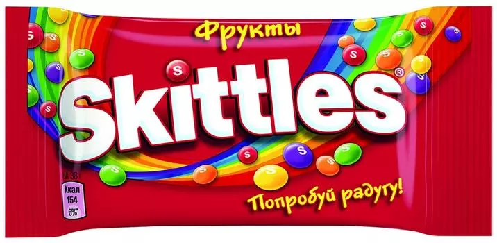 Драже Skittles Фрукты 38г - Vprok.ru Перекрёсток