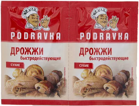 Дрожжи Podravka хлебопекарные быстродействующие 11г