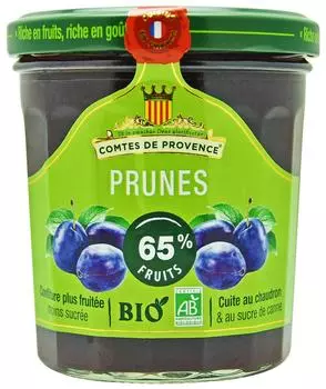 Джем Les Comtes de Provence Organic Слива 350г