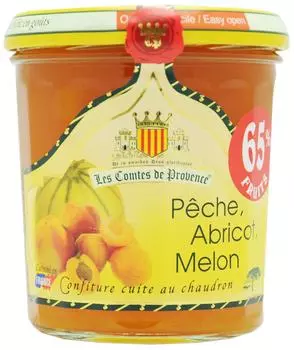 Джем Les Comtes de Provence Персик Абрикос Дыня 340г