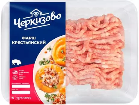Фарш Черкизово Крестьянский свиной 400гс доставкой!