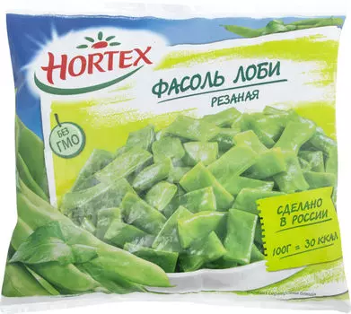 Фасоль Hortex Лоби резаная 400г - Vprok.ru Перекрёсток