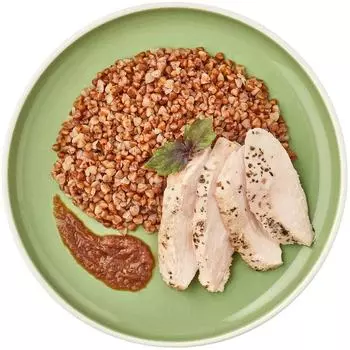 Филе куриное Перекресток Select с гречкой и луковым соусом 230г