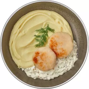 Фишкейки Шеф Перекресток с картофельным пюре и соусом тар-тар 280г