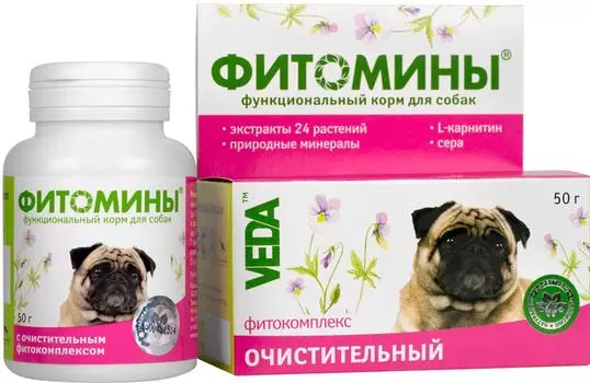 Фитомины для собак Veda очистительный 50г