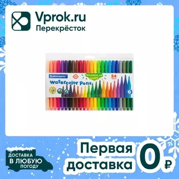 Фломастеры Brauberg Premium трехгранные 24 цвета