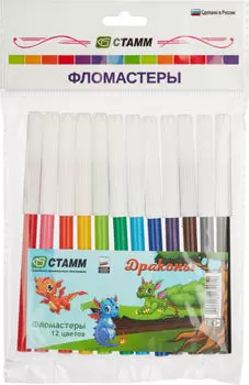 Фломастеры Стамм 12 цветов