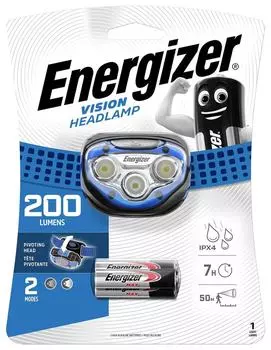 Фонарь Energizer налобный 200 lumens + 3AAA
