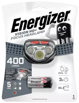 Фонарь Energizer налобный 400 lumens + 3AAA