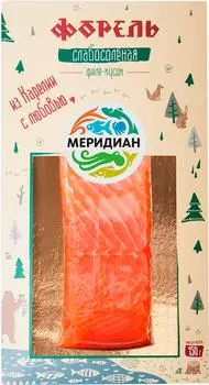 Форель Меридиан слабосоленая филе-кусок 150г