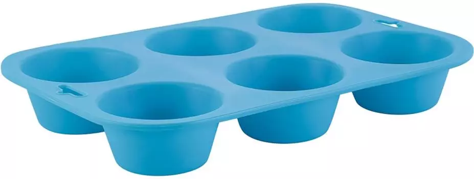 Форма для выпечки кексов Guffman силиконовая голубая