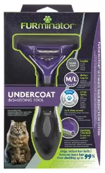 Фурминатор FURminator M L для больших кошек c длинной шерстью