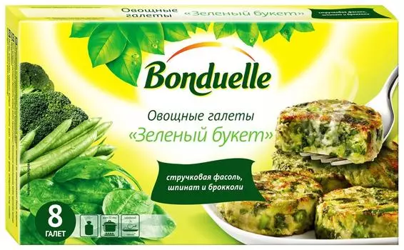 Галеты овощные Bonduelle Зеленый Букет 300г