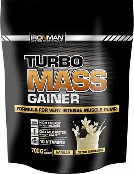 Гейнер IronMan Turbo Mass Gainer Ваниль 700гс доставкой!