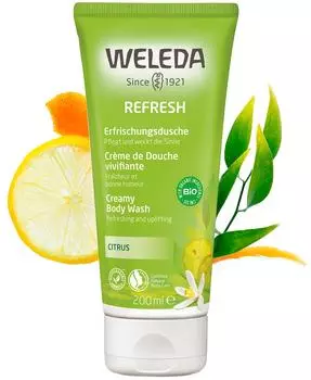 Гель для душа Weleda цитрусовый освежающий 200мл